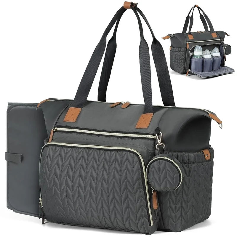 Sac à langer imperméable grande capacité avec matelas et étui à tétine