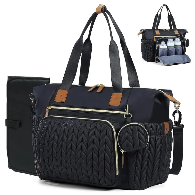 Sac à langer imperméable grande capacité avec matelas et étui à tétine