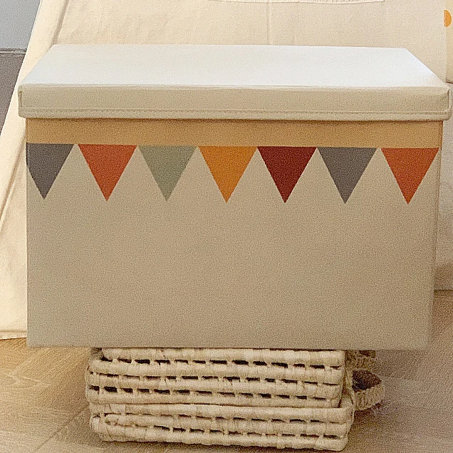 Lot de 6 boîtes de rangement pliables avec couvercle empilable
