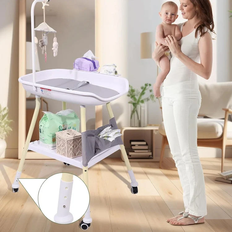 Table à langer et baignoire pour bébé 2 en 1