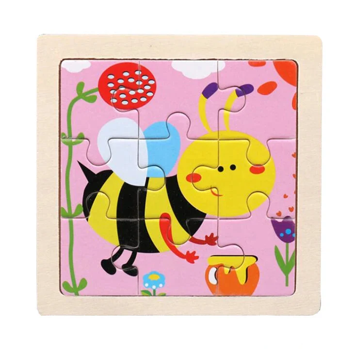 WoodLearner - Puzzle Éducatif en Bois | Motifs Animaux & Véhicules | Jeu Montessori Éducatif (3-6 ans)