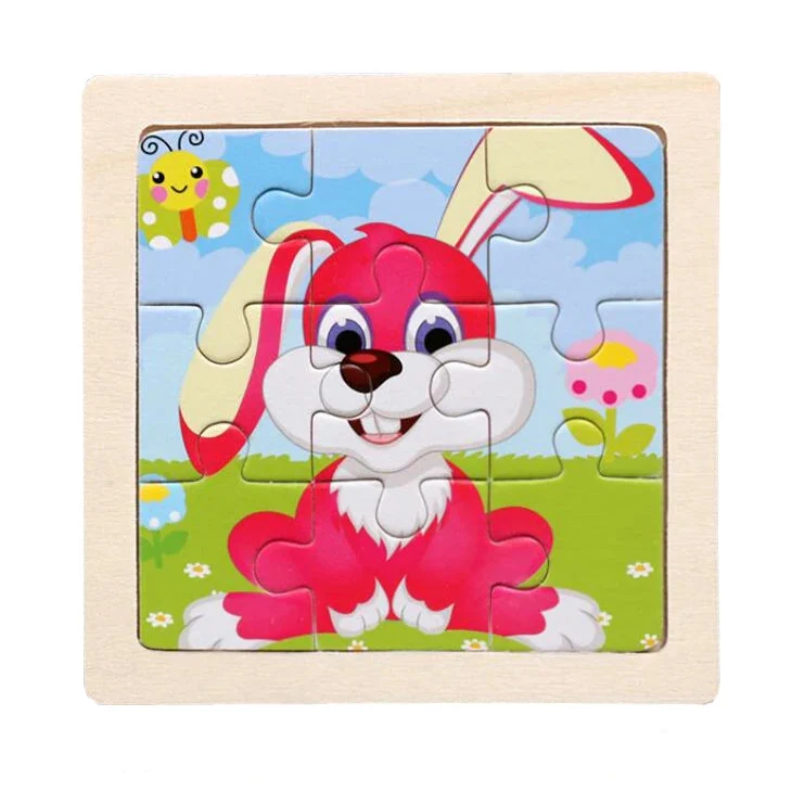 WoodLearner - Puzzle Éducatif en Bois | Motifs Animaux & Véhicules | Jeu Montessori Éducatif (3-6 ans)