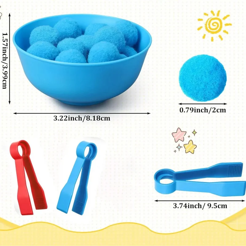RainbowPlay™ - Jouet Montessori en Pompoms Arc-en-Ciel | Apprentissage Ludique et Sensoriel