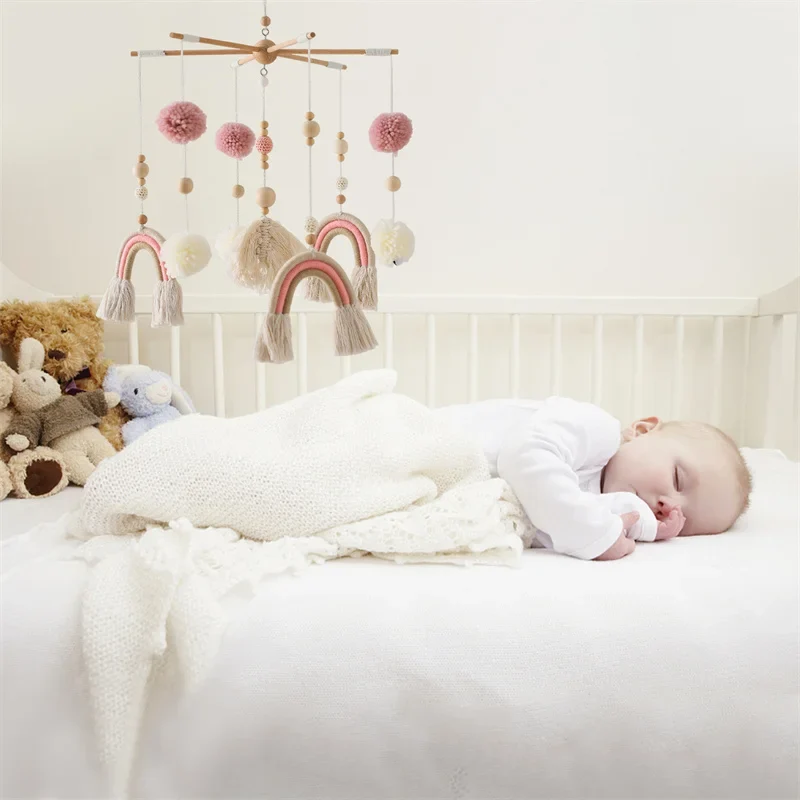Mobile et Jouet de Naissance en Bois Montessori - Décoration et Eveil Sensoriel pour Bébé