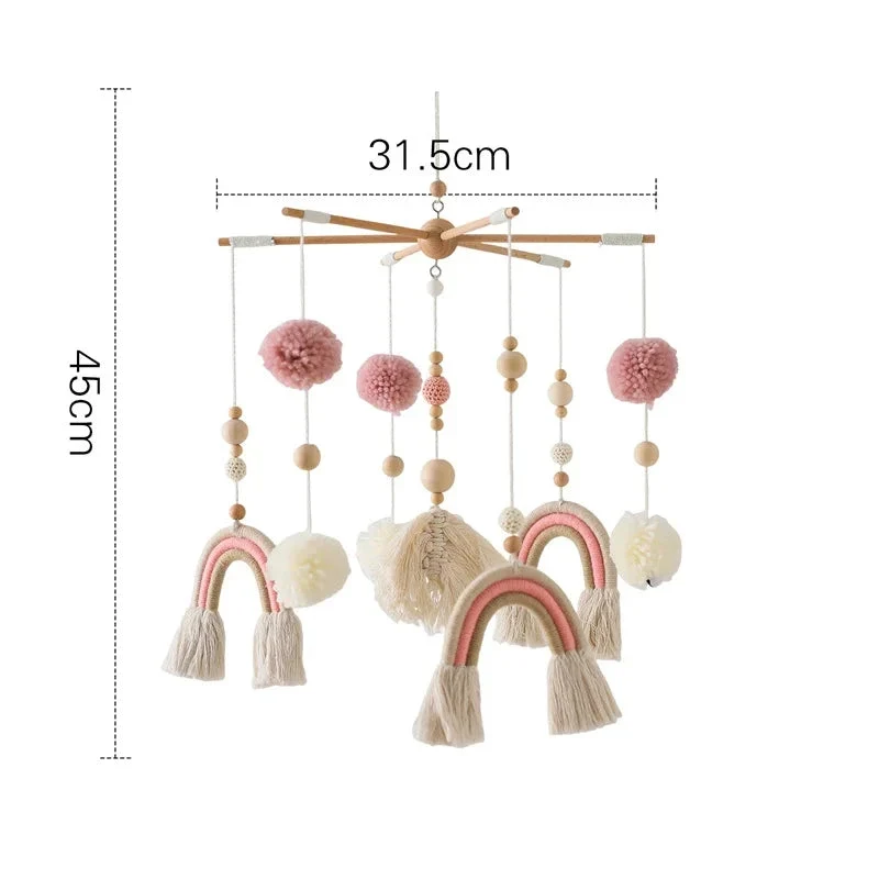 Mobile et Jouet de Naissance en Bois Montessori - Décoration et Eveil Sensoriel pour Bébé