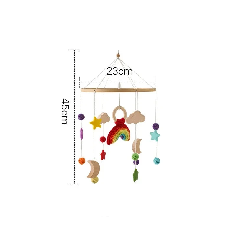 Mobile et Jouet de Naissance en Bois Montessori - Décoration et Eveil Sensoriel pour Bébé