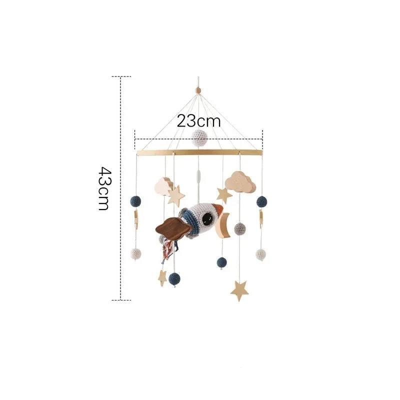 Mobile et Jouet de Naissance en Bois Montessori - Décoration et Eveil Sensoriel pour Bébé