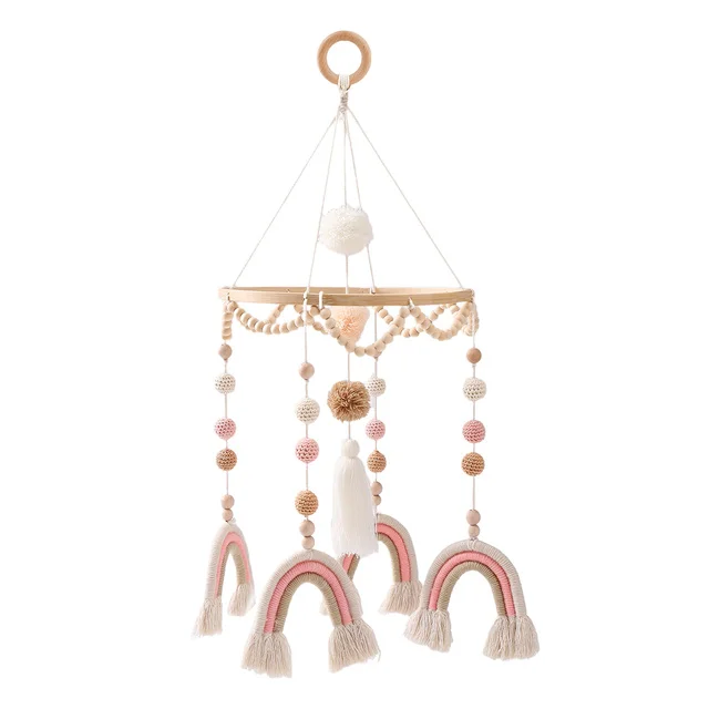 Mobile et Jouet de Naissance en Bois Montessori - Décoration et Eveil Sensoriel pour Bébé
