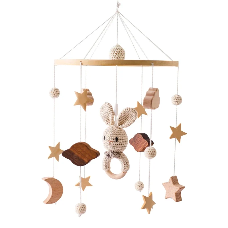 Mobile et Jouet de Naissance en Bois Montessori - Décoration et Eveil Sensoriel pour Bébé