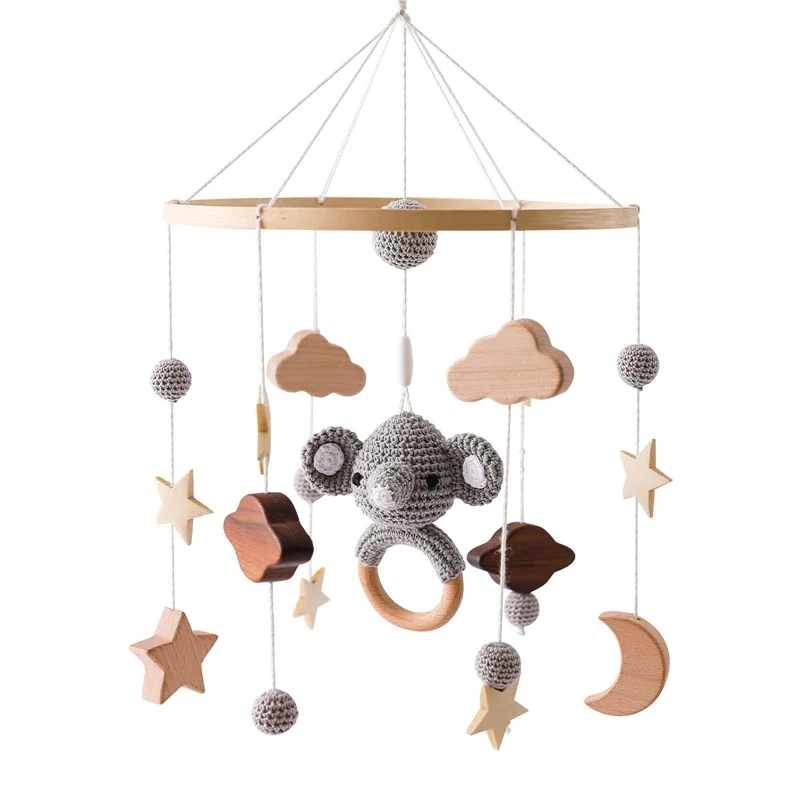 Mobile et Jouet de Naissance en Bois Montessori - Décoration et Eveil Sensoriel pour Bébé