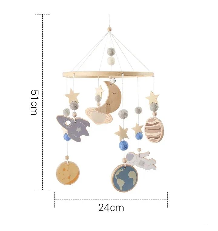 Mobile et Jouet de Naissance en Bois Montessori - Décoration et Eveil Sensoriel pour Bébé