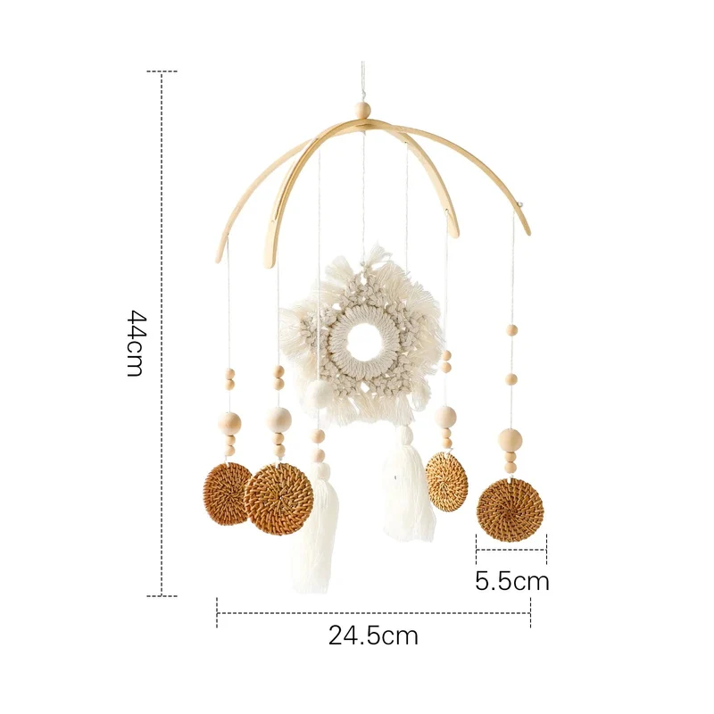 Mobile et Jouet de Naissance en Bois Montessori - Décoration et Eveil Sensoriel pour Bébé