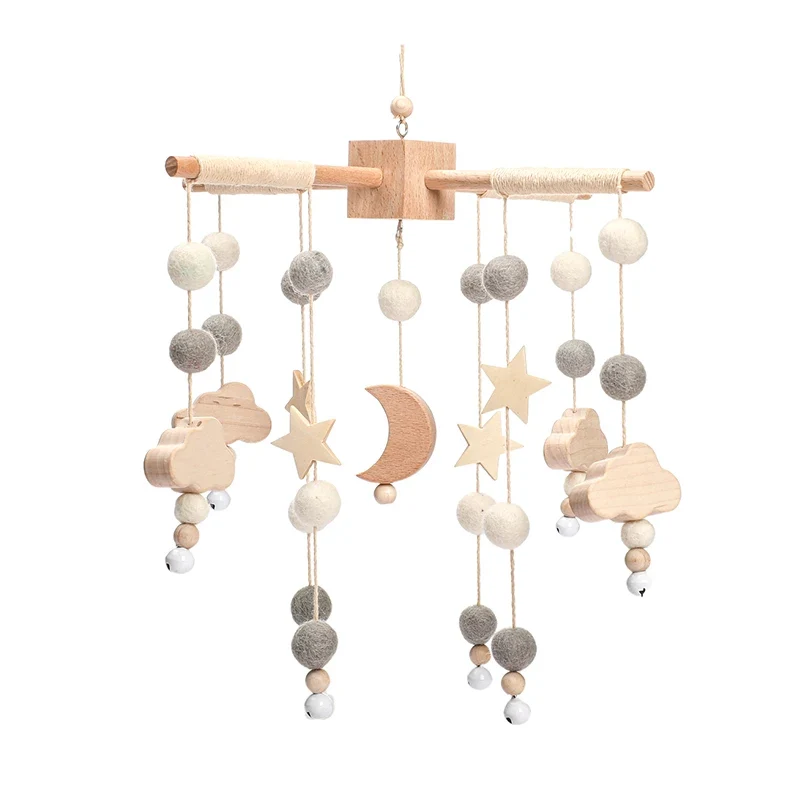 Mobile et Jouet de Naissance en Bois Montessori - Décoration et Eveil Sensoriel pour Bébé