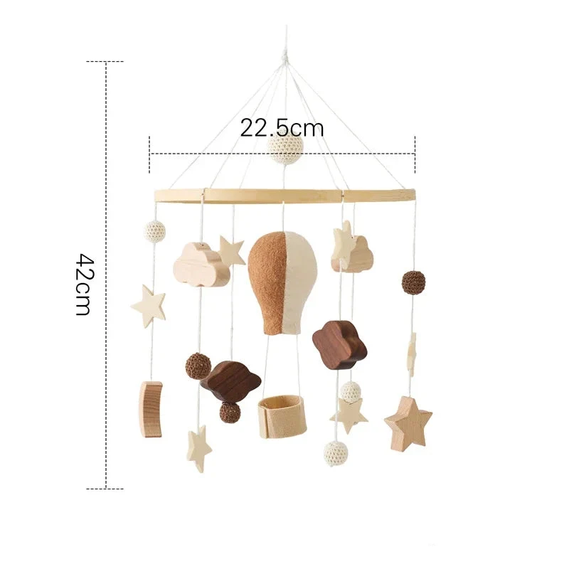 Mobile et Jouet de Naissance en Bois Montessori - Décoration et Eveil Sensoriel pour Bébé