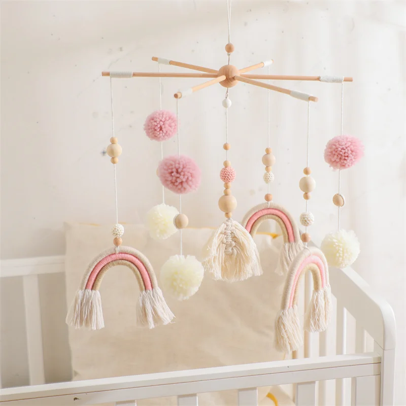 Mobile et Jouet de Naissance en Bois Montessori - Décoration et Eveil Sensoriel pour Bébé