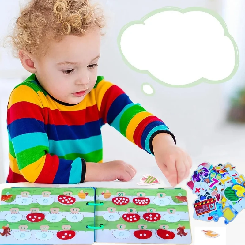 Livre d'activités Montessori pour enfants 2 à 5 ans - Jouet éducatif avec 28 activités pour la motricité fine