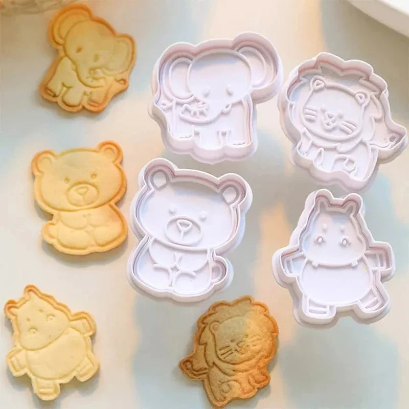 Kit de 4 emporte-pièces pour biscuits animaux Montessori