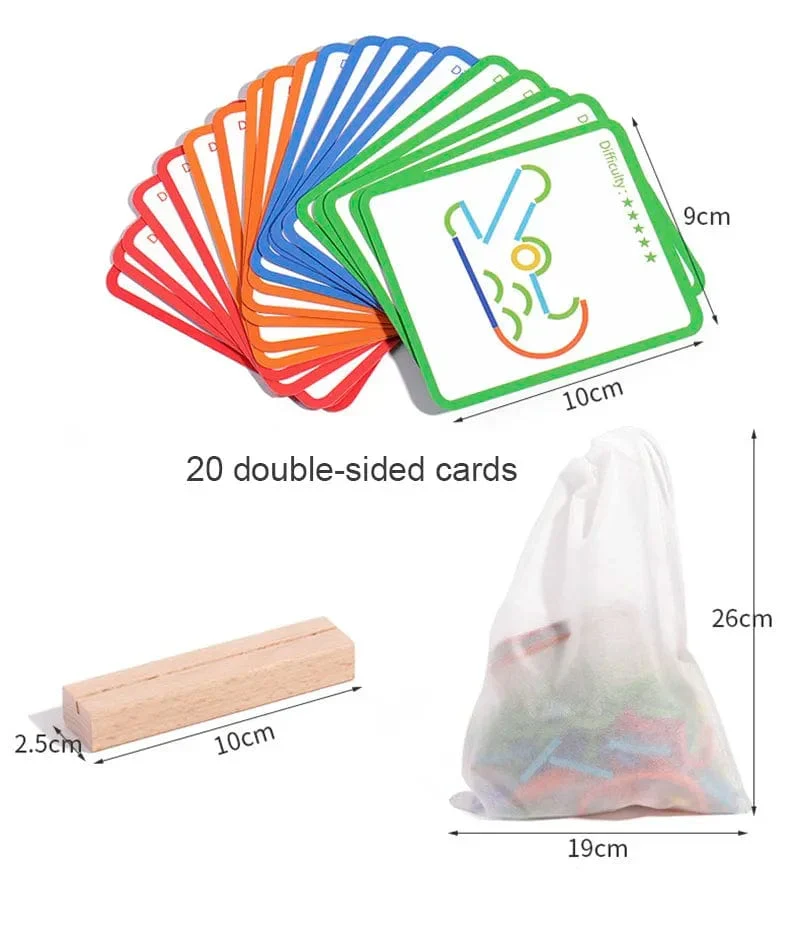 Puzzle en Bois Montessori : Jeu d'Intelligence Créative pour Enfants de 3 ans