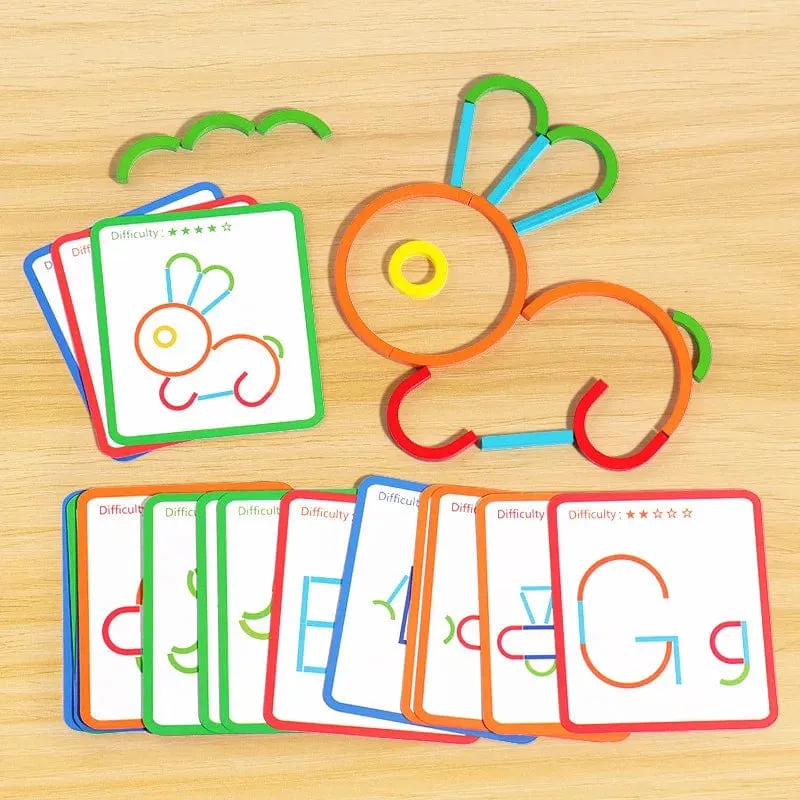 Puzzle en Bois Montessori : Jeu d'Intelligence Créative pour Enfants de 3 ans