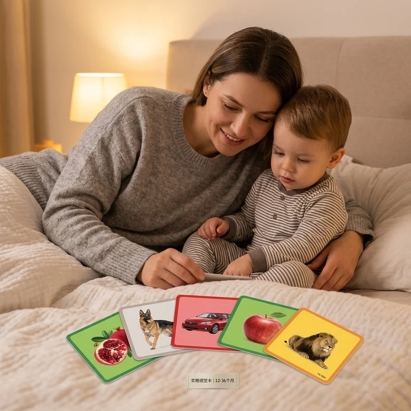 Cartes de stimulation visuelle pour bébé Montessori
