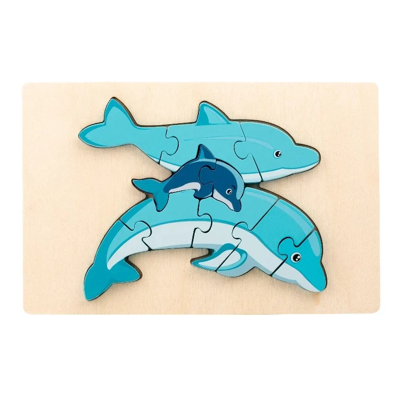 Jeu de puzzle en bois 3D "Animaux Montessori pour enfants