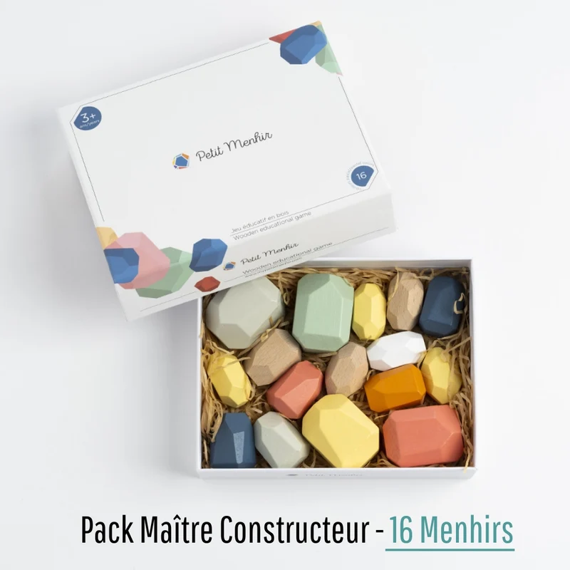 Les Petits Menhirs | Jeu Éducatif en Bois - Couleurs Pastel
