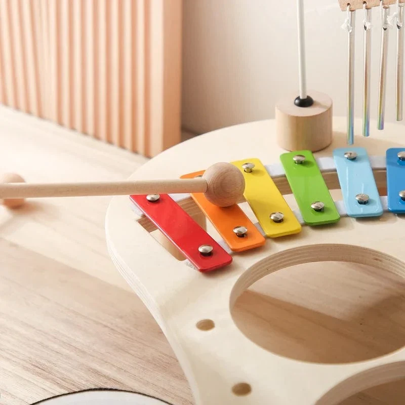 Batterie Musicale Montessori en Bois — 6 Instruments