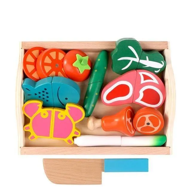 Jouet Fruits & Légumes en Bois Montessori