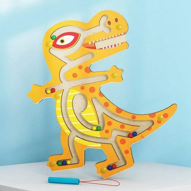 Labyrinthe en Bois Dinosaure Montessori - Dino Maze