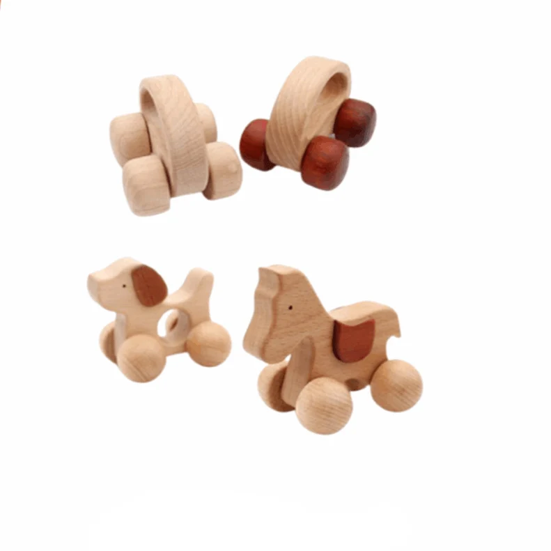 Hochet en Bois à Roulette Montessori - Éveil Sensoriel affirmé