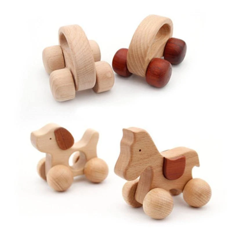 Hochet en Bois à Roulette Montessori - Éveil Sensoriel affirmé