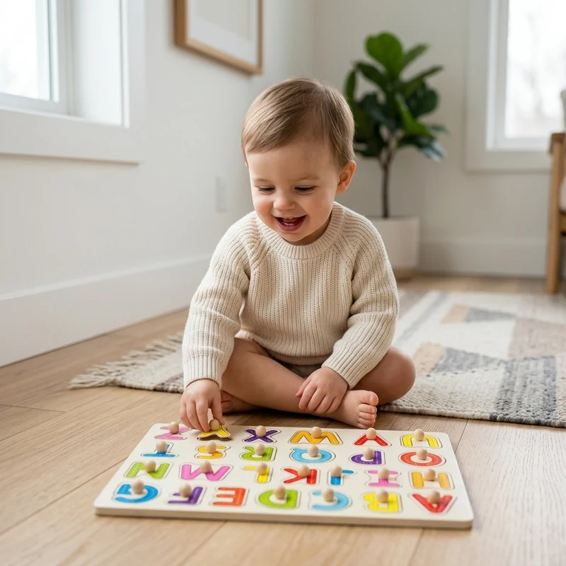 Plateau Alphabet Majuscule Montessori