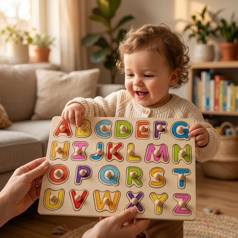 Plateau Alphabet Majuscule Montessori