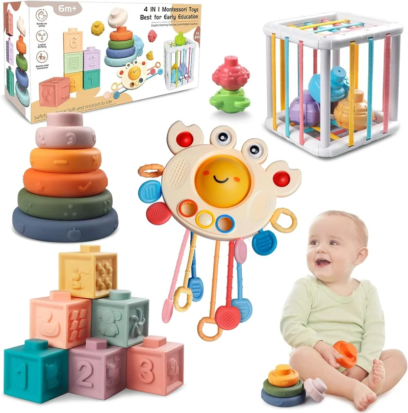 Jouets Sensoriels Montessori pour Bébés