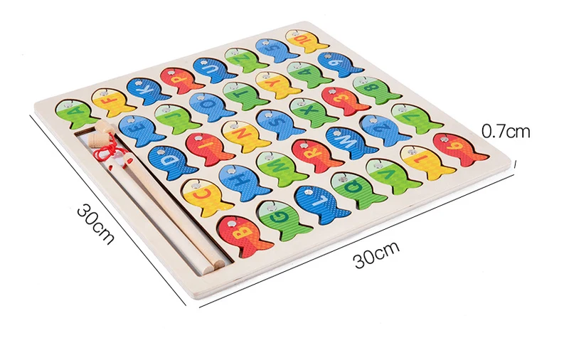 Pêche Montessori : Jeu Éducatif des Lettres de l'Alphabet et des Chiffres