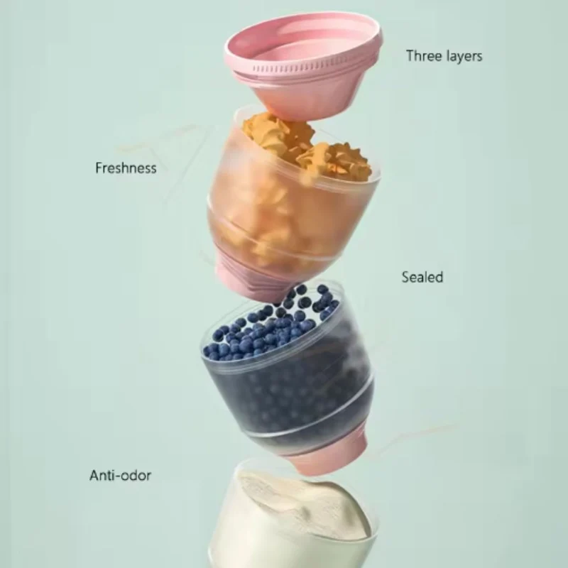 Doseur de Lait en Poudre Bébé Portable pour Snacks et Purée