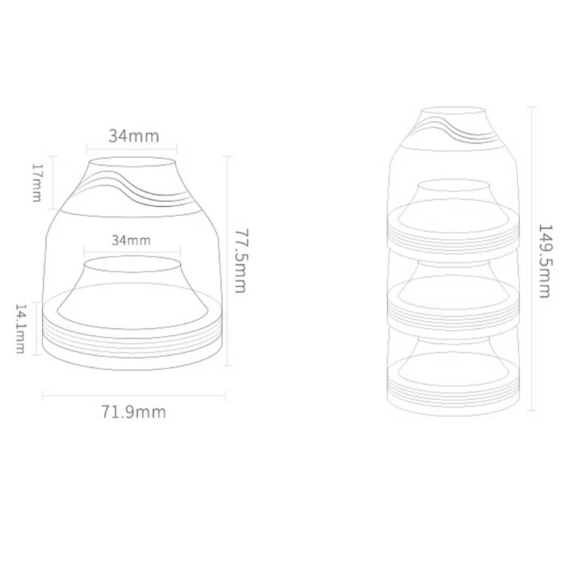 Doseur de Lait en Poudre Bébé Portable pour Snacks et Purée