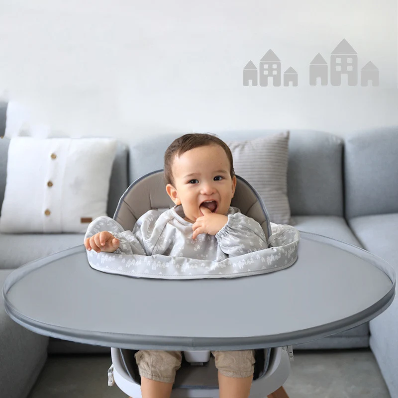 Bavoir Bébé avec Tapis de Table Imperméable pour Chaise Haute