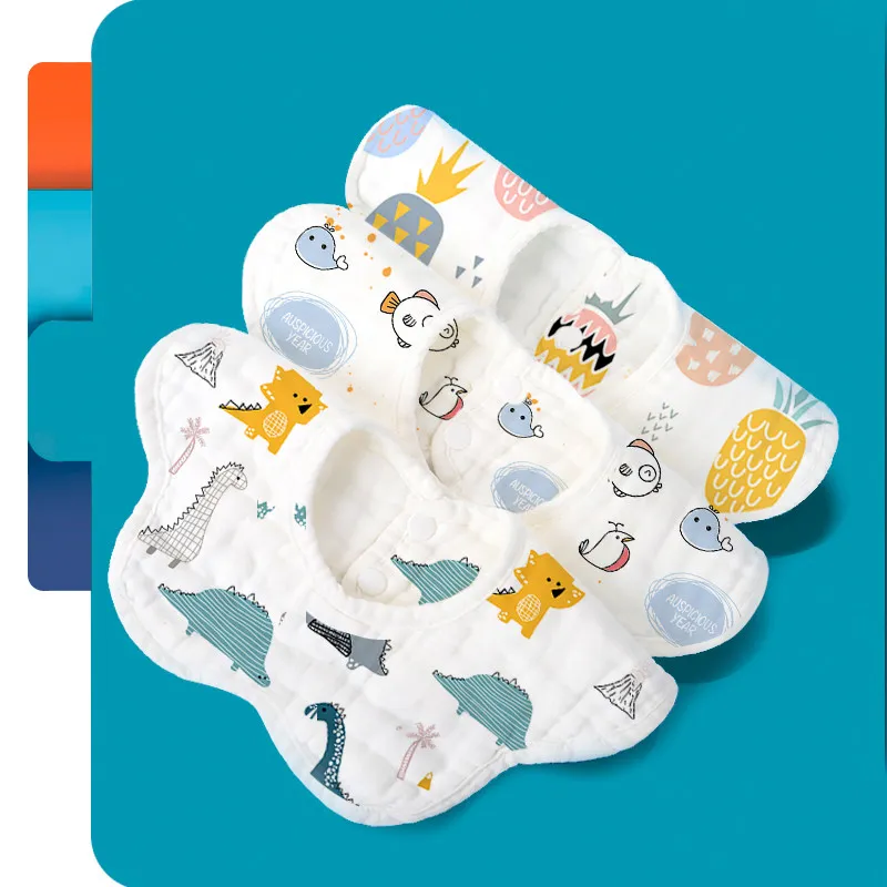 Lot de Bavoirs Bébé en Mousseline Douce et Absorbante
