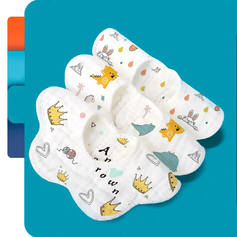 Lot de Bavoirs Bébé en Mousseline Douce et Absorbante