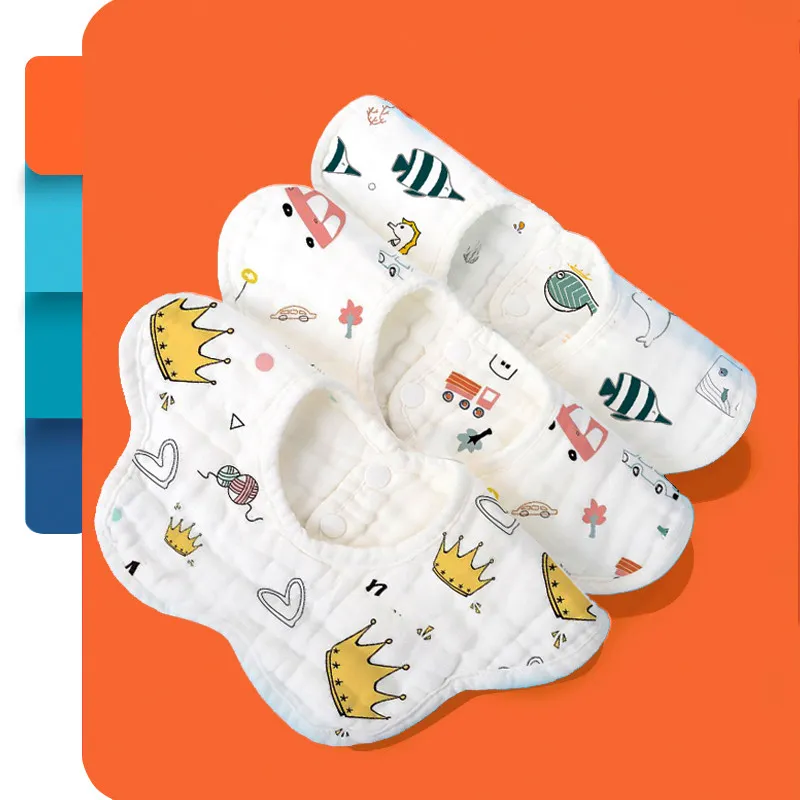 Lot de Bavoirs Bébé en Mousseline Douce et Absorbante