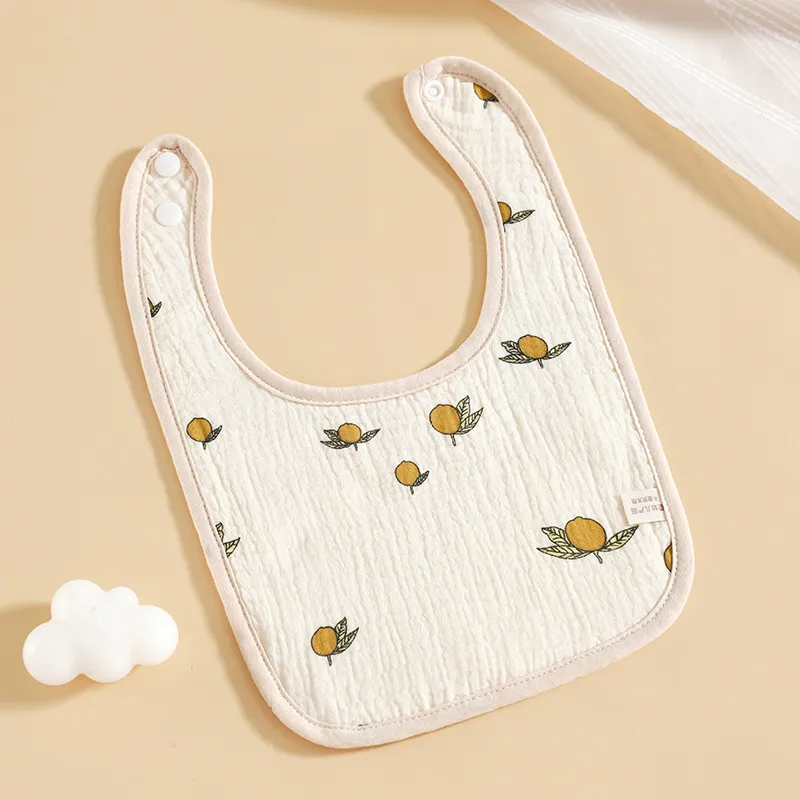 Lot de Bavoirs Bébé en Mousseline avec Fermeture à Pressions