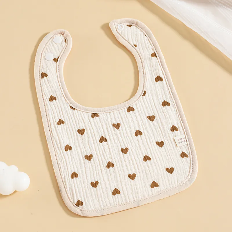 Lot de Bavoirs Bébé en Mousseline avec Fermeture à Pressions