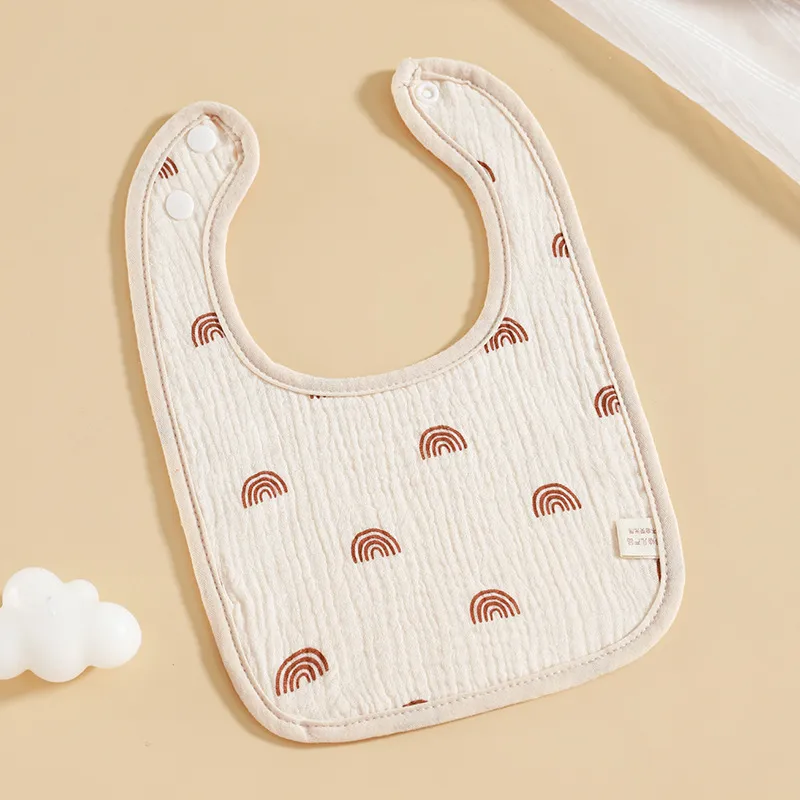 Lot de Bavoirs Bébé en Mousseline avec Fermeture à Pressions
