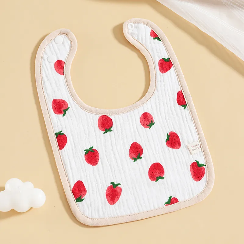 Lot de Bavoirs Bébé en Mousseline avec Fermeture à Pressions