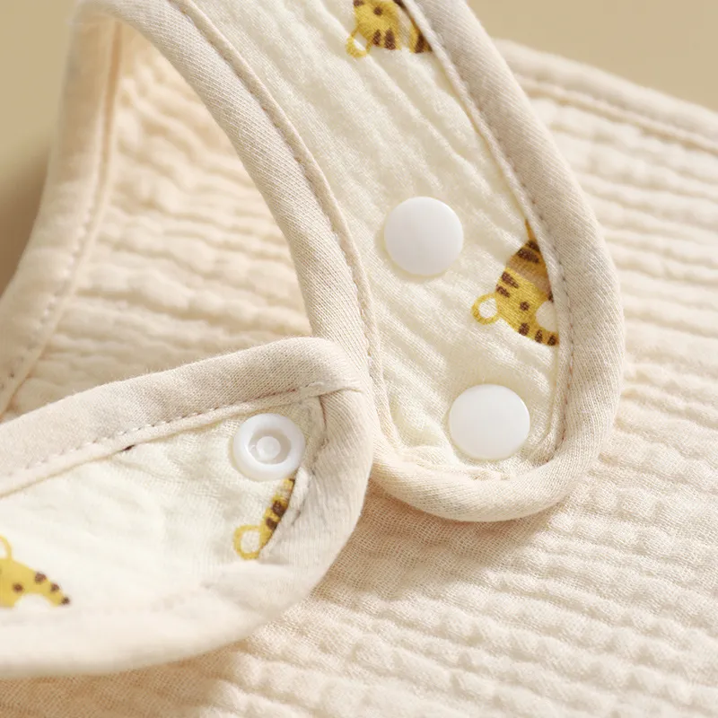 Lot de Bavoirs Bébé en Mousseline avec Fermeture à Pressions