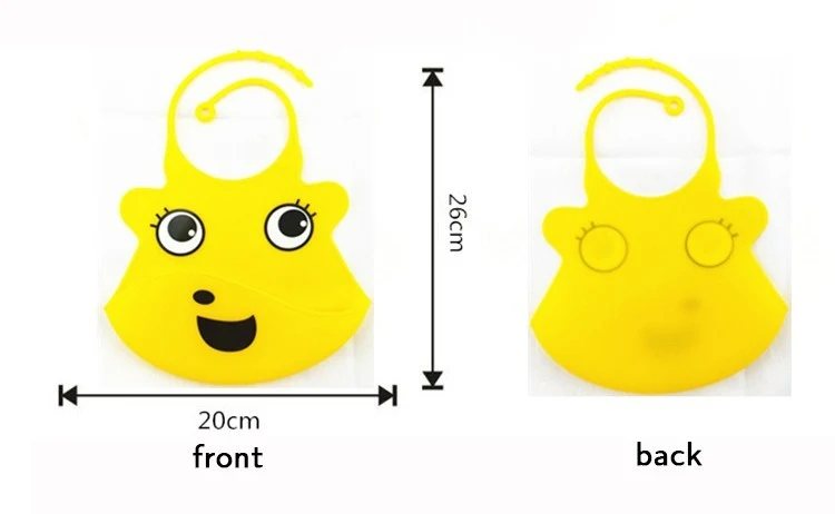Bavoir Bébé en Silicone Réglable avec Poche Récupératrice