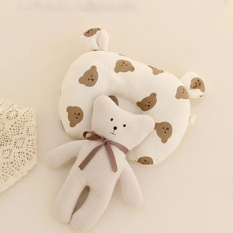 Oreiller Ergonomique Bébé Anti Tête Plate pour Nouveau-Né
