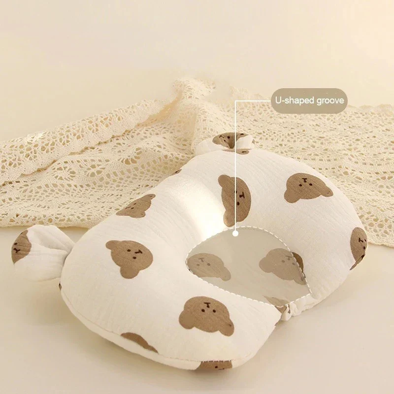 Oreiller Ergonomique Bébé Anti Tête Plate pour Nouveau-Né