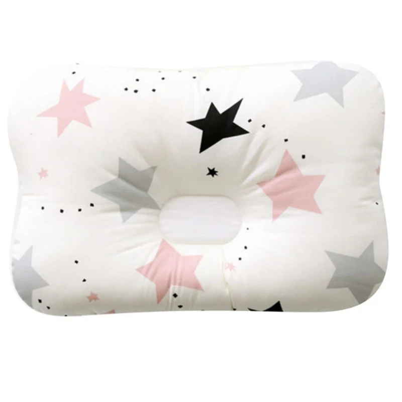 Oreiller Plat Bébé avec Appui-Tête Ergonomique Anti Tête Plate